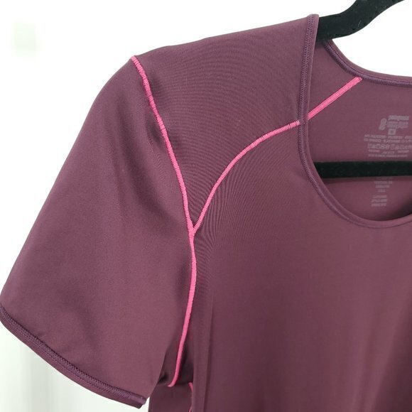 Patagonia Common Threads Short Sleeve Base Layer Shirt M Plum/Maroon/Pink 45605 - Picture 5 of 12